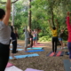 Yoga sous les arbres cet été à La Rochelle au parc Franck Delmas